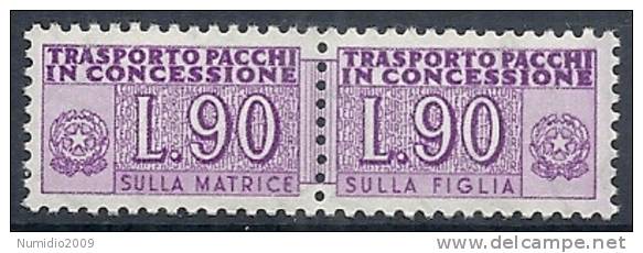 1955-81 ITALIA PACCHI IN CONCESSIONE STELLE 90 LIRE MNH ** - RR10342-2 - Consigned Parcels