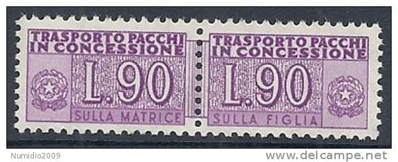 1955-81 ITALIA PACCHI IN CONCESSIONE STELLE 90 LIRE MNH ** - RR10342-6 - Concessiepaketten