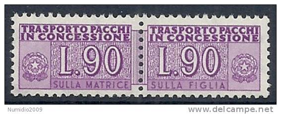 1955-81 ITALIA PACCHI IN CONCESSIONE STELLE 90 LIRE MNH ** - RR10343 - Concessiepaketten