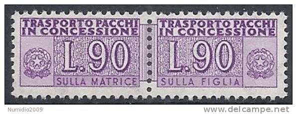 1955-81 ITALIA PACCHI IN CONCESSIONE STELLE 90 LIRE MNH ** - RR10345-4 - Concessiepaketten