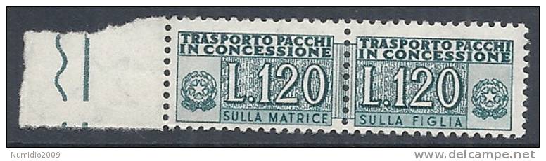 1955-81 ITALIA PACCHI IN CONCESSIONE STELLE 120 LIRE MNH ** - RR10358-5 - Concessiepaketten