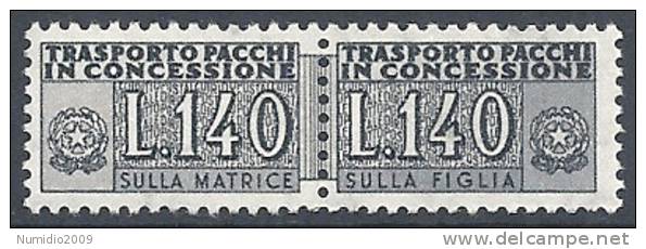 1955-81 ITALIA PACCHI IN CONCESSIONE STELLE 140 LIRE MNH ** - RR10362 - Concessiepaketten