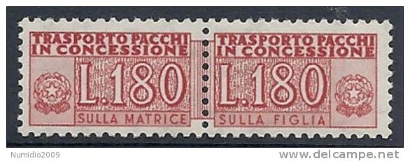 1955-81 ITALIA PACCHI IN CONCESSIONE STELLE 180 LIRE MNH ** - RR10376-4 - Concessiepaketten