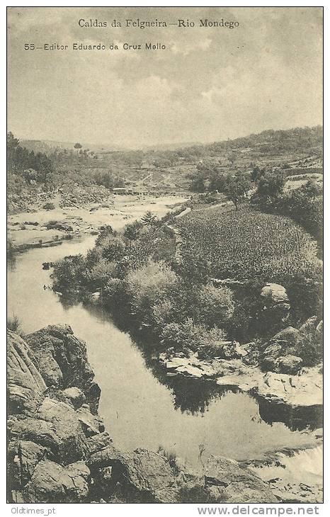 PORTUGAL - CALDAS DE FELGUEIRAS - RIO MONDEGO - 1905 PC - Viseu