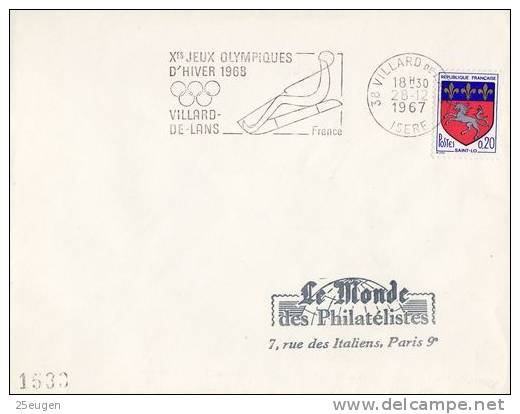 FRANCE 1968  POSTMARK - Winter 1968: Grenoble