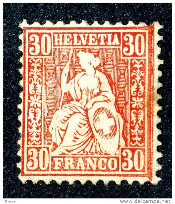 1862   Switzerland   Mi.Nr.25  M* No Gum  #501 - Ungebraucht