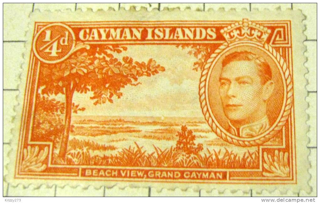 Cayman Islands 1938 Beach View Grand Cayman 0.25d - Mint Hinged - Iles Caïmans