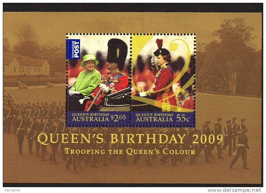 2009  Queen's Birthday MS  One Light Hinge Mark - Blocks & Sheetlets