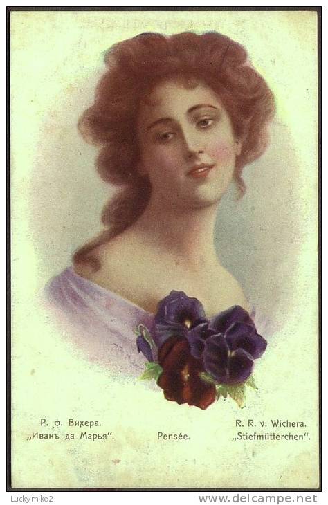 "Pansy"  Illustrated By  'R R Wichera',   C1905.      G-267 - Wichera