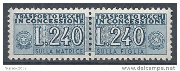 1955-81 ITALIA PACCHI IN CONCESSIONE 240 LIRE MNH ** - RR10380-5 - Concessiepaketten