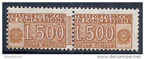 1955-81 ITALIA PACCHI IN CONCESSIONE 500 LIRE MNH ** - RR10392-4 - Concessiepaketten