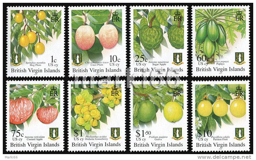 BVI - 2005 - Definitive - Fruits - Mint Definitive Stamp Set - Iles Vièrges Britanniques