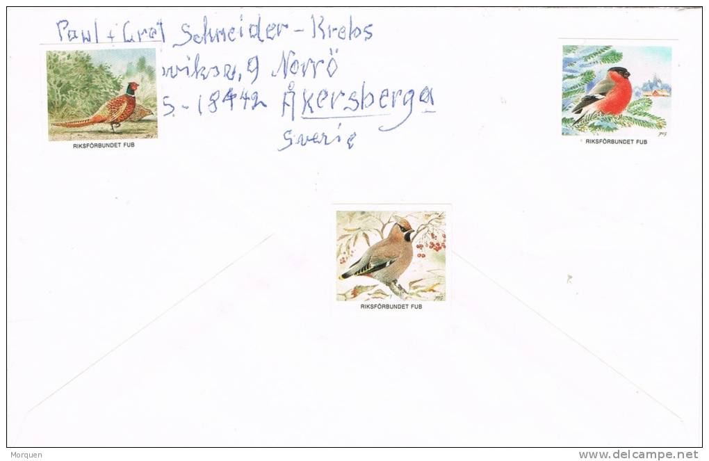 Carta AKERSBERGA (Suecia) 2010 A Suiza. Label, Cinderella - Brieven En Documenten