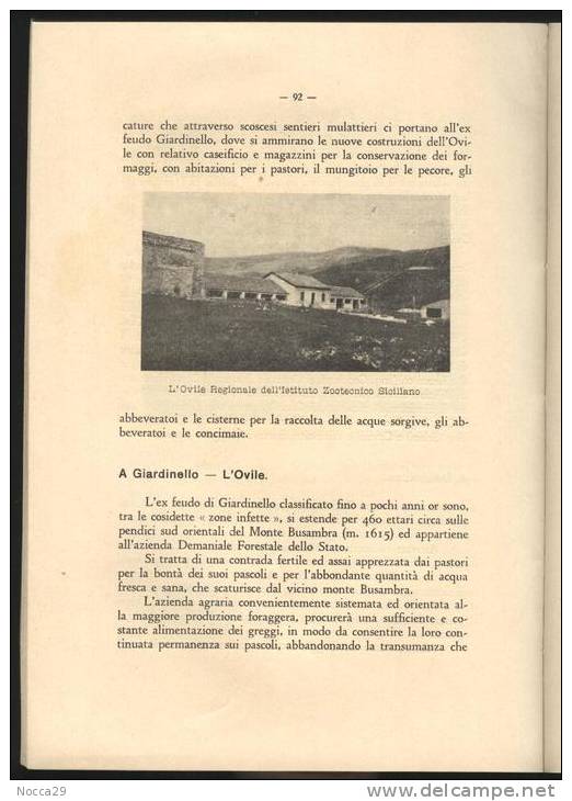 OPUSCOLO ILLUSTRATO 1931 GODRANO(PALERMO) - ISTITUTO SPERIMENTALE ZOOTECNICO - Medecine, Biology, Chemistry