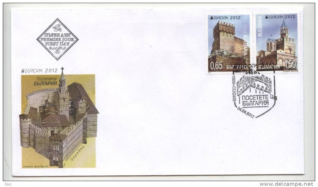 FDC Europa CEPT 2012  From Bulgaria - Storia Postale