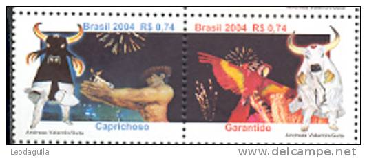 BRAZIL #2929 St  -  FOLK  FESTIVAL OF PARINTINS  - 3  SCANS - STAMPS AND POSTCARDS - Nuevos