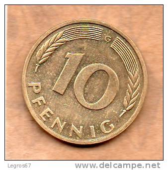 PIECE DE 10 PFENNIG RFA 1991 G - 10 Pfennig