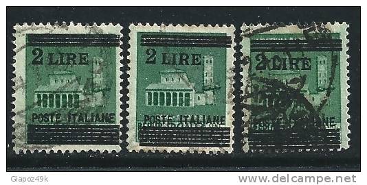 ● ITALIA - LUOGOTENENZA 1945 - Soprastampato - N.° 525 Usati - Cat. ? € - Lotto N. 846 - Afgestempeld