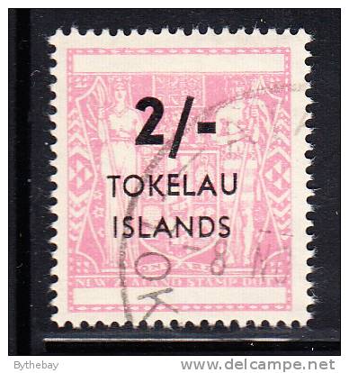 Tokelau Used Scott #8 2sh Pink - Surcharges On NZ Post-Fiscals - Tokelau