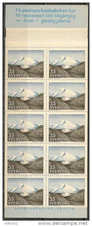 Czeslaw Slania. Sweden 1967. Mountain.  Booklet Michel 575 D MH MNH. - 1951-80