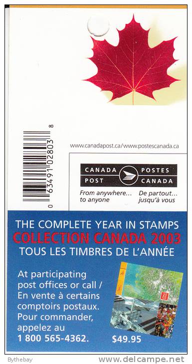 Canada #BK282 Pane Of 6 80c Red Maple Leaf And Twig - AP, TRC - Cuadernillos Completos