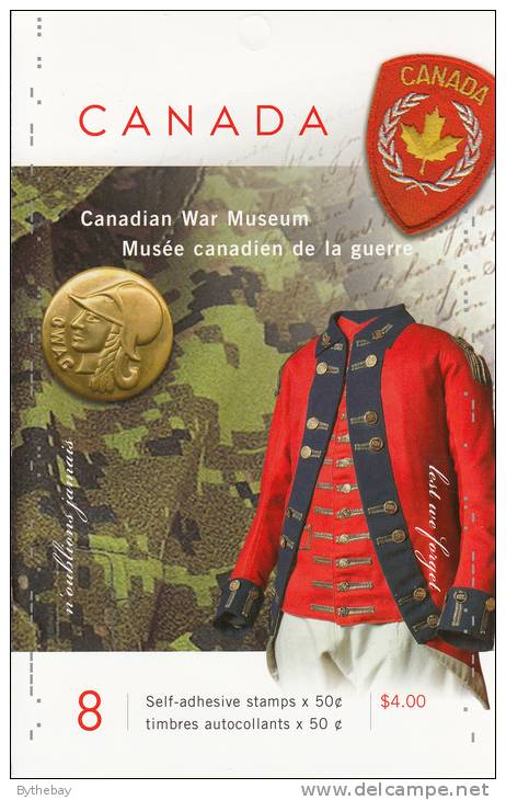 Canada #BK311 2 Panes Of 4 50c Canadian War Museum - Cuadernillos Completos