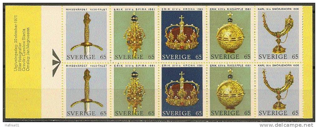 Czeslaw Slania. Sweden 1971. Swedish Crown Regalia. Booklet.  Michel MH 29 MNH. - 1951-80
