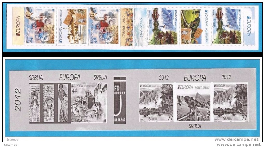 2012  EUROPA SERBIA SRBIJA SERBIEN BOOKLET 2 SETS PLUS VG  RESOLUTION NOT ACCEPTED. - 2012