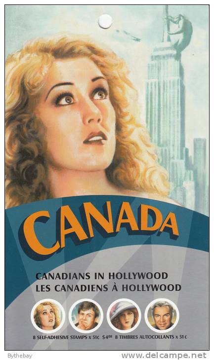 Canada #BK327 2 Panes Of 4 51c Canadians In Hollywood - Fay Wray Cover - Ganze Markenheftchen