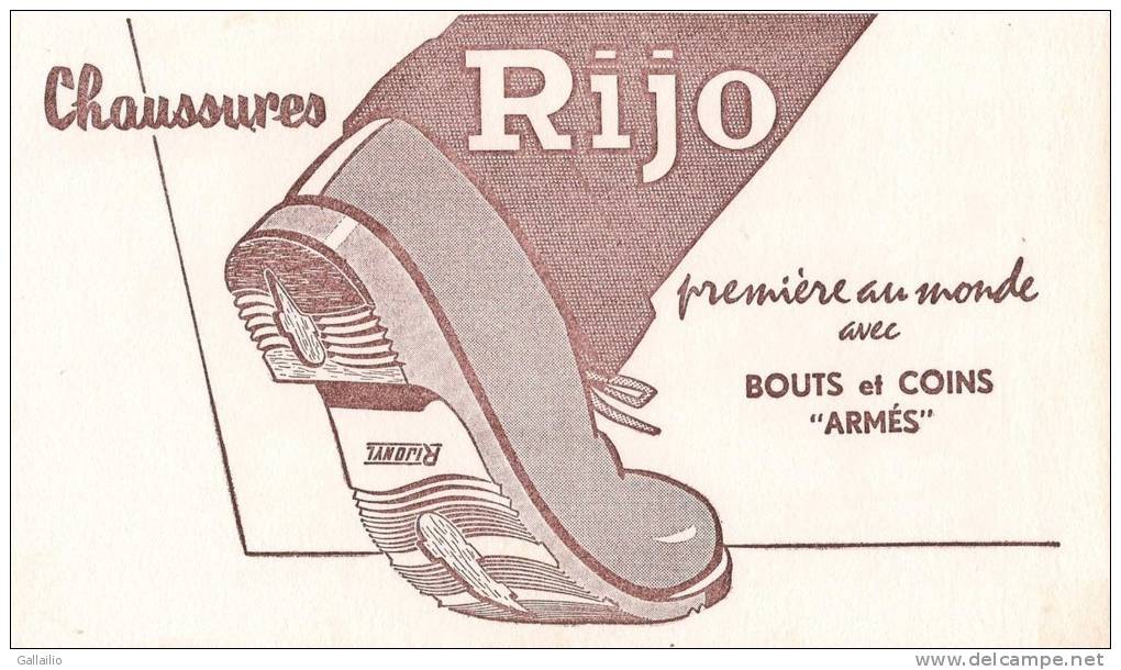 BUVARD CHAUSSURES RIJO  PREMIERE AU MONDE AVEC BOUTS ET COINS ARMES - Shoes