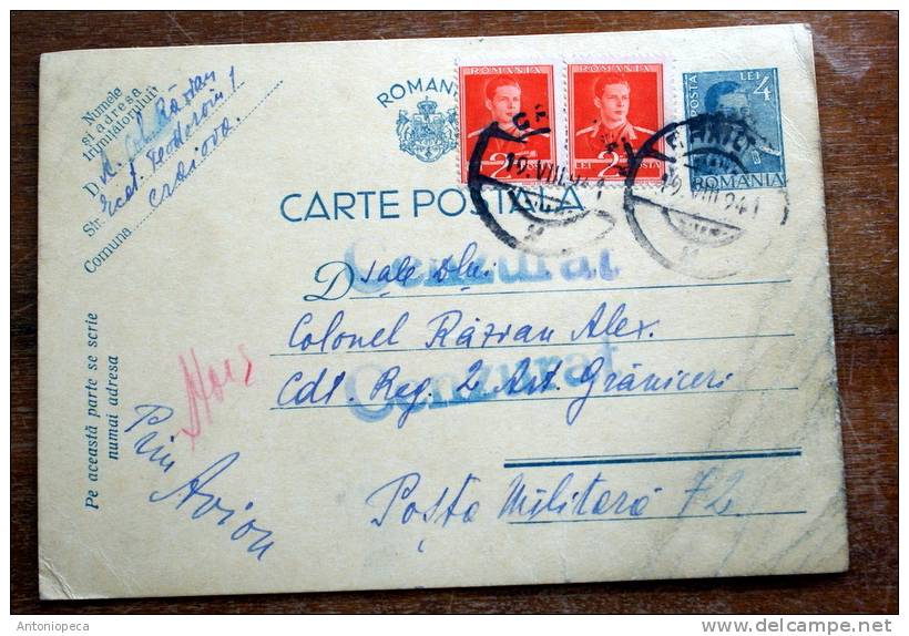 ROMANIA 1941 CARTE POSTALE ARTISTIQUE - Poststempel (Marcophilie)