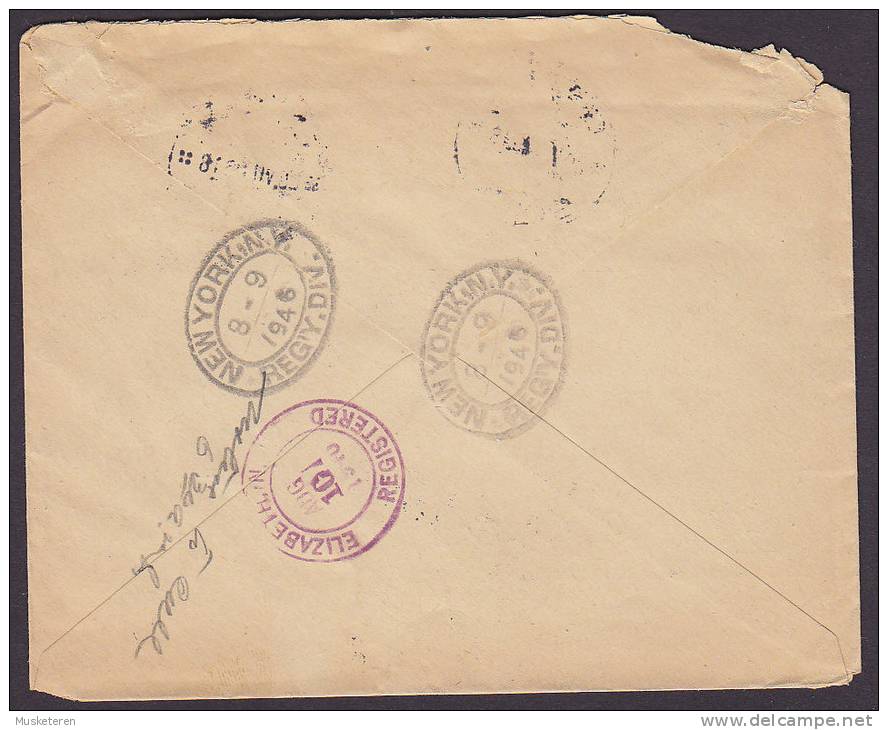 Bulgaria Airmail Par Avion ALPA Limited SOFIA Registered Recommandée Einschreiben 1946 Cover AMERICAN GAS USA (2 Scans) - Briefe U. Dokumente