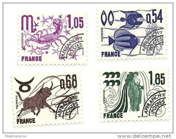 1977 - Francia 146/49 Segni Zodiacali - Preannullati     ----- - Astrologie