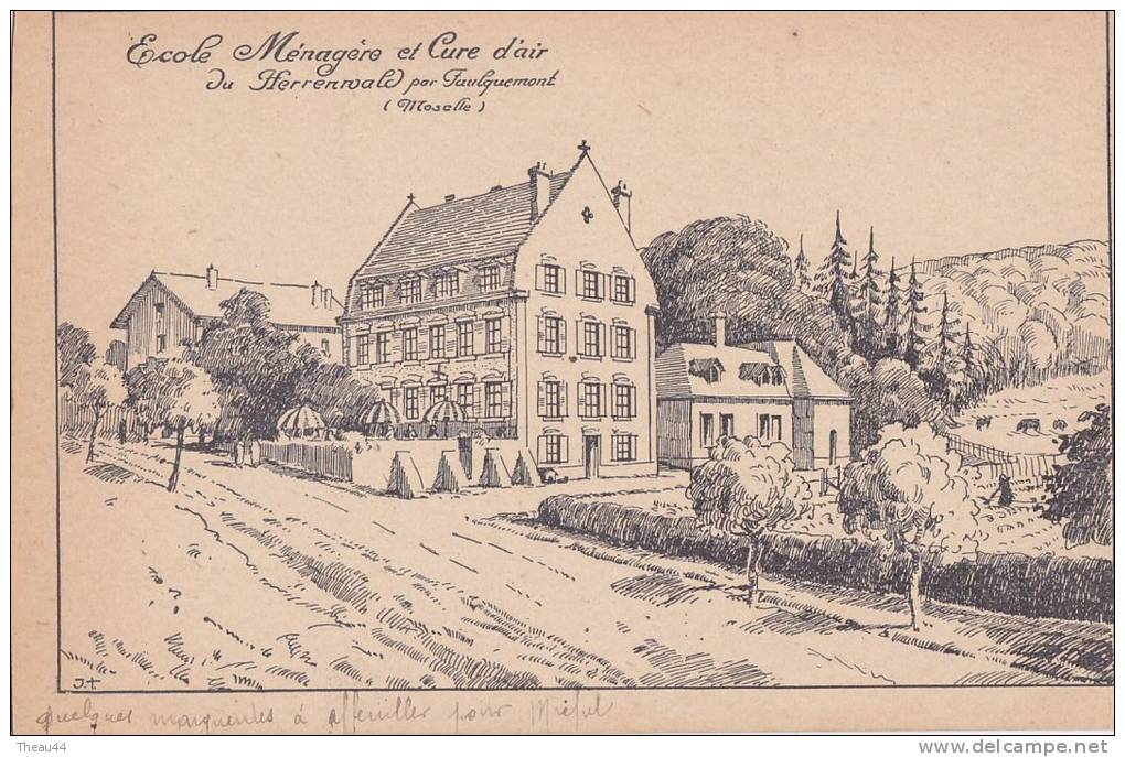 ¤¤  -  Ecole Ménagère Et Cure D'air Du HERRENNVALE Par FAULQUEMONT  -  Gravure   -  ¤¤ - Faulquemont