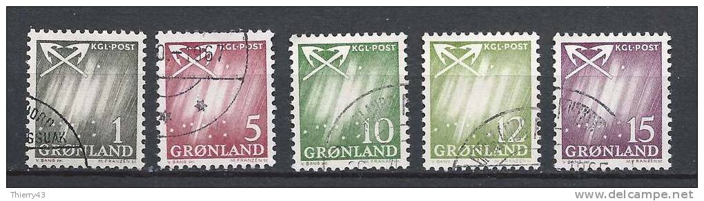 Greenland, Groenland 1963 - Standard Set - Y&T 36-40  Mi. 47-51   Used, Oblitéré, Gest. - Gebraucht