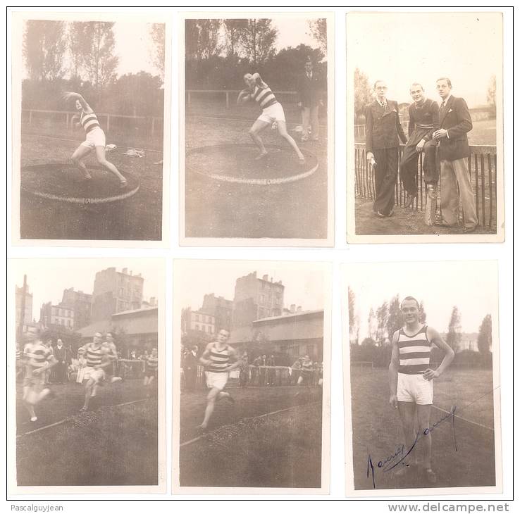 6 PHOTOS ATHLETISME SERIE DES GRANDS PRIX DE LA SAM 1933 - Atletica