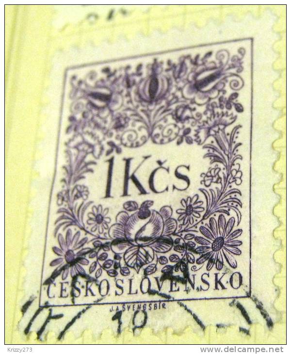 Czechoslovakia 1954 Postage Due 1k - Used - Timbres-taxe