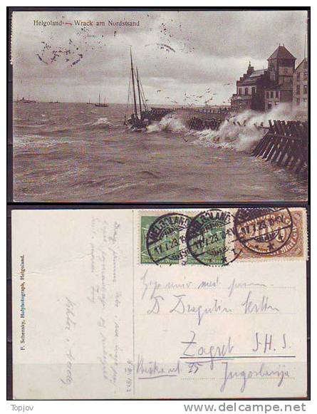 GERMANY - HELGOLAND - WRACK  Am  NORDSTRAND  - Good Franking - 17. VII 1923 - Helgoland