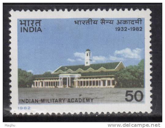 India MNH 1982,  Military Academy, Deradun, Militaria. Monument, - Unused Stamps