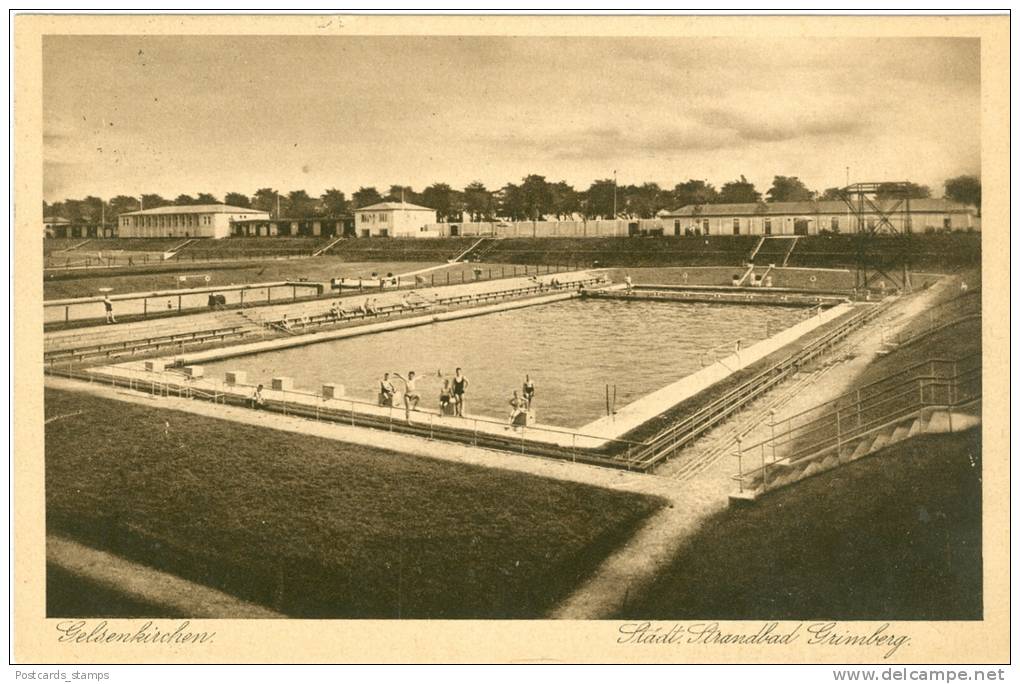 Gelsenkirchen, Städt. Strandbad Grimberg, 1938 - Gelsenkirchen