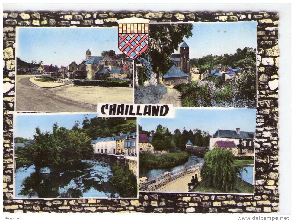 Chailland..belle Multi-vues..l'Ile Sur L'Ernée..l'Eglise - Chailland