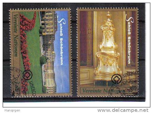 GEF279 VEREINTE NATIONEN UNO WIEN 1998 MICHL NR.  270-271 Used / GESTEMPELT - Gebraucht