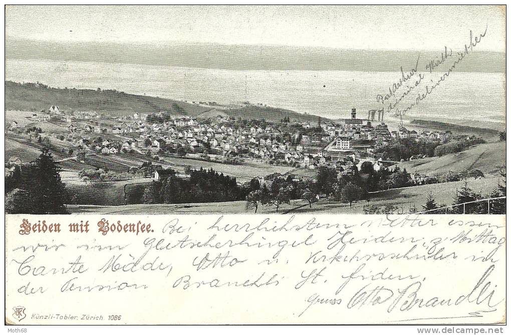 Heiden Mit Bodensee  1904 Litho - Heiden