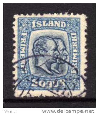 Iceland - 1907 - 20 Aur Definitive (Watermark Crown) - Used - Gebraucht