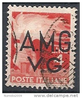 1945-47 TRIESTE AMG VG USATO DEMOCRATICA 4 LIRE - RR10718-3 - Oblitérés