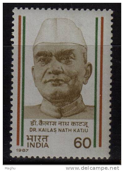 India MNH 1987, Dr Kailash  Nath Kutju, - Neufs