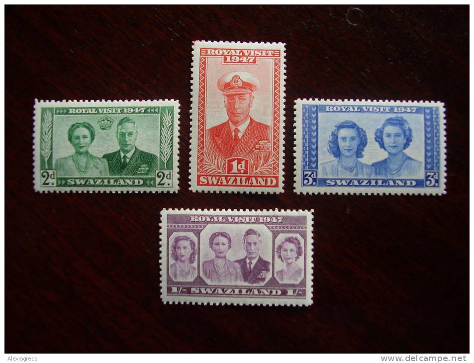 SWAZILAND 1947 ROYAL VISIT Issue Of 17th.February. - Swaziland (1968-...)