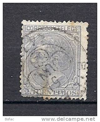 187 (OBL)    Y  &amp;T         "Alphonse XII"     *ESPAGNE*  TROU - Oblitérés