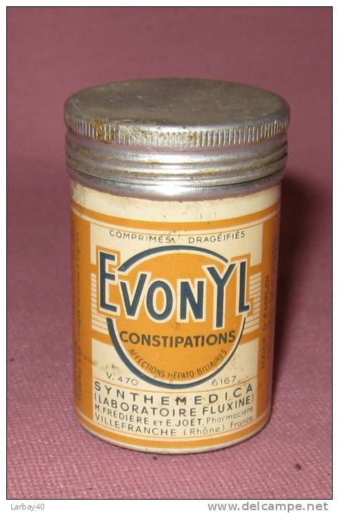 Boite Ancienne En Alu Evonyl - Laboratoire Fluxine  Frediere Joet Villefranche - Dozen