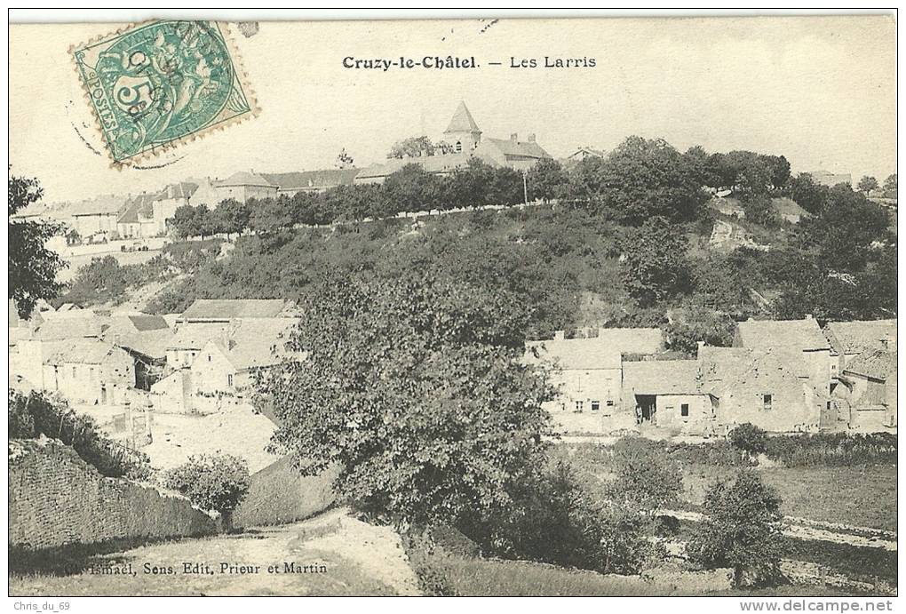 Cruzy Le Chatel Les Larris 1906 Scan Recto Verso - Cruzy Le Chatel